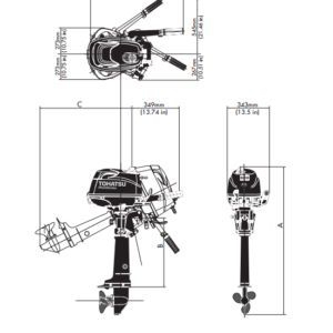 Tohatsu MFS4B S : 4HP 4STR, Short Shaft, Integral Tank