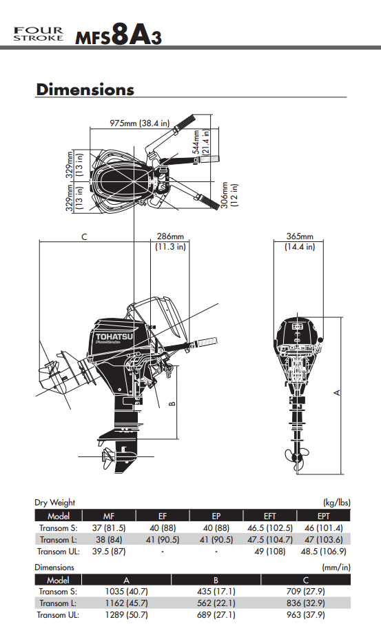 Tohatsu MFS8B S : 8HP 4STR Short Shaft - Image 4